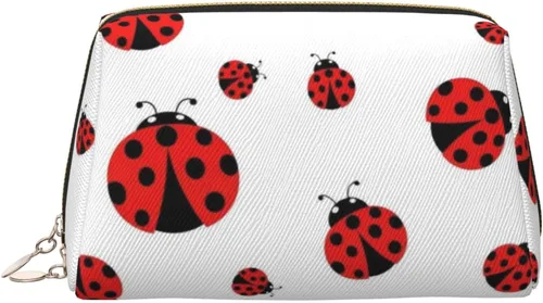 Vista 10 de Bonita bolsa de cosméticos con cremallera para mujer, bolsa de transporte de viaje impermeable compatible con estampado de leopardo y guepardo