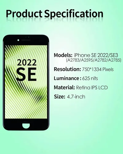 Vista 2 de Ayake Reemplazo de pantalla para iPhone SE 2022/SE3, digitalizador táctil y pantalla LCD Asselmbly para iPhone SE 2022 4.7 pulgadas con kits