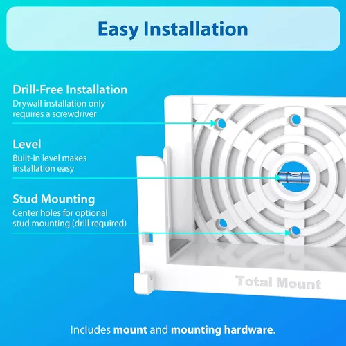 Vista 3 de TotalMount for Nintendo Switch Mounts Nintendo Switch on Wall Near TV Compatible with OLED and Regular Nintendo Switch Models (Premium White)