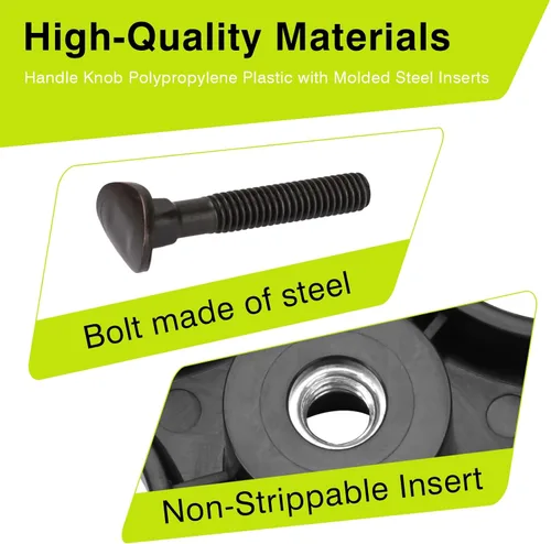 Vista 4 de Kit de perilla de mango y tornillo, compatible con cortacéspedes/sopladores de nieve Toro pieza de reparación 92-2260 y 106-4161, para la mayoría