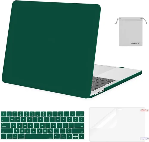 Vista 26 de MOSISO - Funda rígida de plástico con protector para teclado y pantalla, bolsa para MacBook Pro de 13 pulgadas M2 2025/2024/2023/2022-2016, A2338
