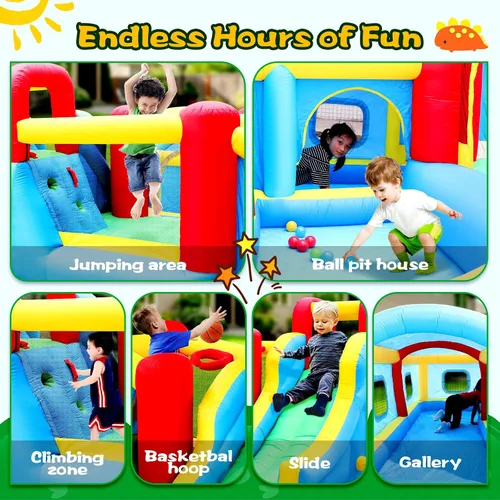 Vista 5 de WELLFUNTIME Casa inflable de la despedida con la diapositiva