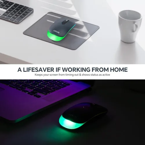 Vista 6 de Ratón LED inalámbrico recargable 2.4GHzBluetooth Método de conexión múltiple silencioso delgado con batería intercambiable grande 1600DPi USB