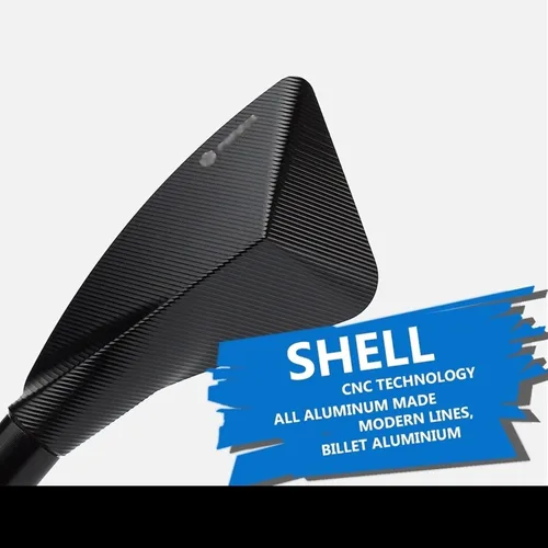Vista 7 de Espejo retrovisor triangular para motocicleta, espejo retrovisor lateral de aluminio CNC, lente antirreflejos, con logotipo para espejos Yamaha FZ09