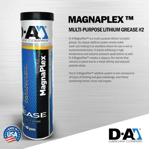 Vista 2 de D-A LUBRICANT COMPANY 12727T, Magnaplex NLGI 2 - Grasa de litio multiusos #2, 14.11 oz (paquete de 10)