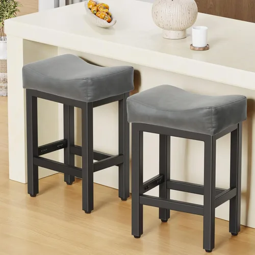 Vista 13 de Raynesys Juego de 2 Taburetes de Bar de Altura de Mostrador, Taburetes de Bar de 24 Pulgadas para Encimera de Isla de Cocina, Taburetes de Cocina