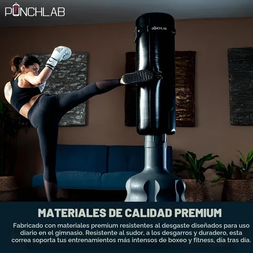 Vista 4 de Soporte de teléfono de boxeo para saco de boxeo – Soporte de correa para bolsa pesada con rastreador de perforación, se adapta a todas las bolsas