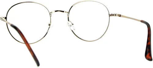 Vista 4 de SA106 Marco de lentes de cristal redondo con borde de metal clásico de los años 90