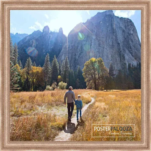 Poster Palooza 3x3 Inch Traditional Antique Silver Complete Wood Square Picture Frame with UV Acrylic Plexiglass, Foam Board Backing & Hardware