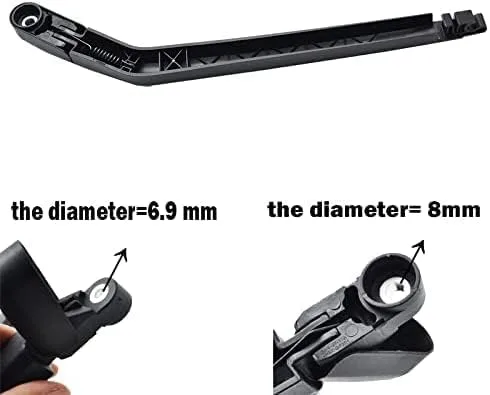 Vista 2 de GAGALU Kit de brazo de limpiaparabrisas trasero para Nissan X-Trail T31 2007-2012 Kit de brazo de limpiaparabrisas trasero