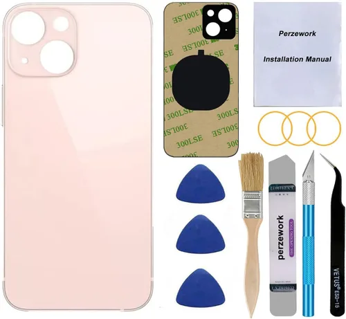 Vista 10 de Reemplazo de cristal trasero OEM para iPhone 13 mini 5.4 pulgadas (azul) con kit de herramientas de reparación