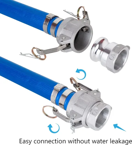 Vista 5 de EASTRANS Aluminio Global Tipo A Leva y Ranura Manguera Acoplador de Manguera Camlock, 1.5" Enchufe x 1.5" NPT Hembra