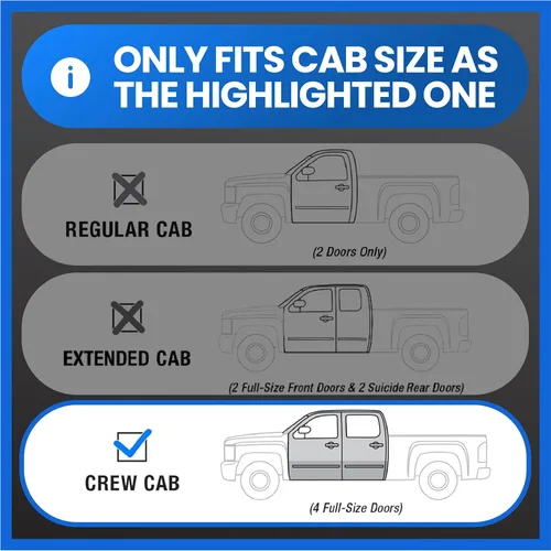 Vista 2 de Tyger Auto Caja de almacenamiento para debajo del asiento compatible con Chevy Silverado GMC Sierra 1500 2007-2013; 2007-2014 2500 3500HD Crew Cab