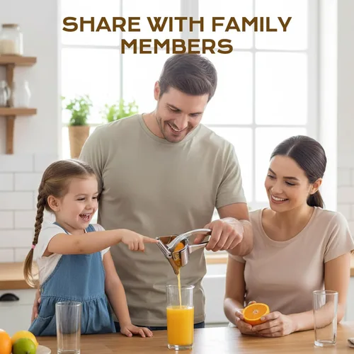 Vista 8 de Extractor de jugo de fruta fresca de aleación de aluminio, exprimidor de mano exprimidor de limón, prensa manual con agarre ergonómico, fácil