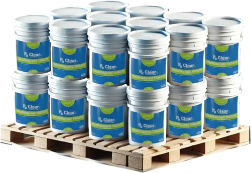 Vista 9 de Rx Clear Tabletas de cloro de 1 pulgada 5 libras Usar tabletas como bactericida, algicida y desinfectante en piscinas Estabilizadas, de larga