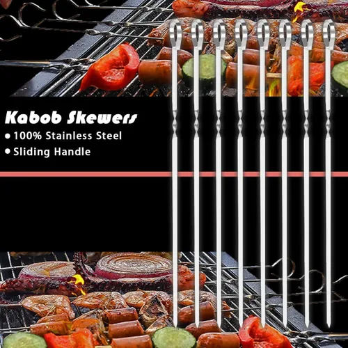 Vista 4 de Kit de accesorios para barbacoa, juego de 20 herramientas de parrilla de barbacoa de acero inoxidable para ahumador, camping, barbacoa, utensilios