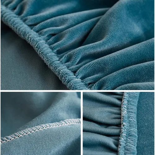 Vista 6 de Funda de cojín de terciopelo para sofá en forma de L con diván Longue de 1, 2, 3 asientos, protector de muebles (sofá naranja (3 piezas)