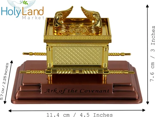 Vista 2 de Holy Land Market El Arca de la Alianza bañado en oro (pequeño, solo arca)