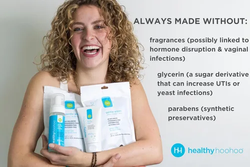 Vista 2 de Cuidado suave para allá abajo: lavado femenino suave y toallitas suaves 100% desechables