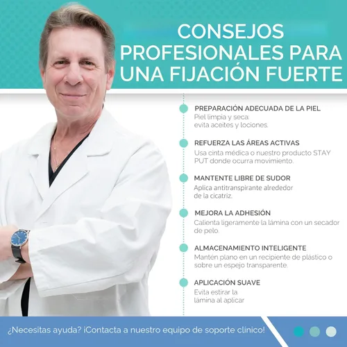 Vista 6 de Láminas de Silicona para Cicatrices Clínicamente Probadas – Cinta de Grado Médico para Cirugía, Cesárea, Queloides y Cicatrices de Abdominoplastia