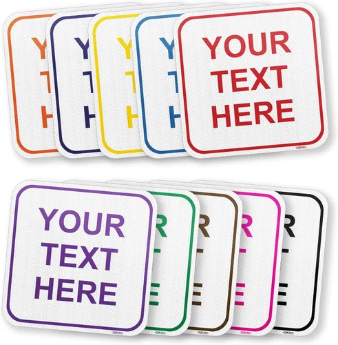 Vista 13 de Letrero de metal rectangular vertical personalizable (1/2 blanco), 10 x 14 pulgadas, lámina 3M. Aluminio libre de óxido 040, agujeros incluidos