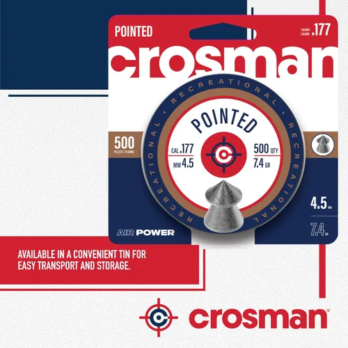 Vista 5 de Crosman 7-P577 Perdigones Puntiagudos Calibre .177, Plomo (500 Unidades)