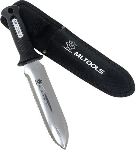 MLTOOLS Cuchillo de detección de metales, cuchillo de excavación resistente con mango ergonómico, ideal para jardinería, campamento, supervivencia,