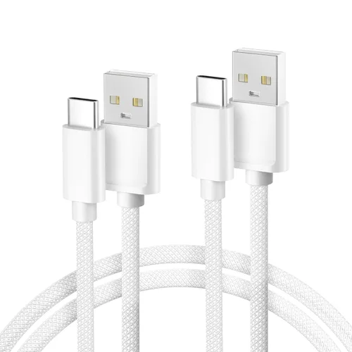 Vista 14 de Basesailor Paquete de 2 cables de carga USB tipo C de 1 pie, cable de carga de nailon para Samsung Galaxy Z Flip Fold, Note S9 S10 S10E 10E S23 Plus