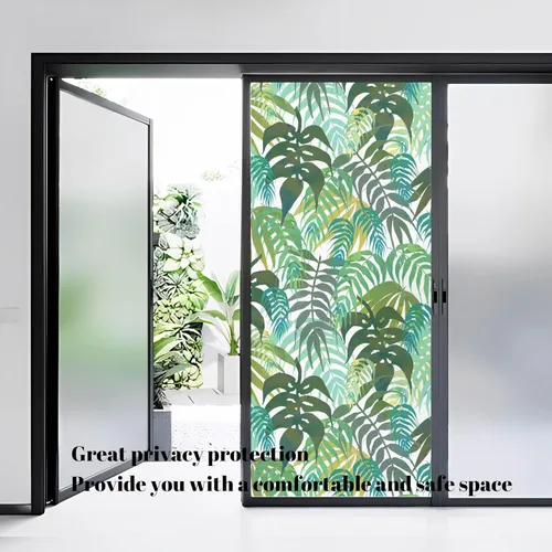 Vista 2 de Película de vidrio personalizada para ventana, película personalizada para ventana con texto fotográfico, película de privacidad reutilizable