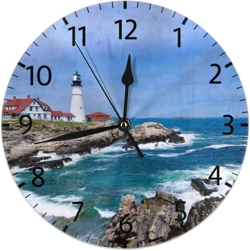 Vista 19 de Round Wall Clock 1776-2026 Commemorative Silent Non-Ticking Decorative Clocks Battery Operated Patriotic Eagle Quartz Quiet Desk Clocks for Home
