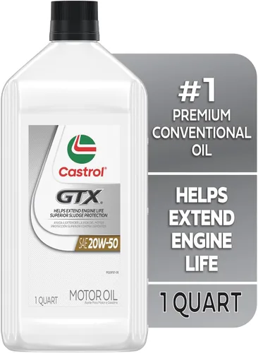 Vista 2 de Castrol GTX 20W-50 Aceite de motor convencional, 1 cuarto de galón, paquete de 6