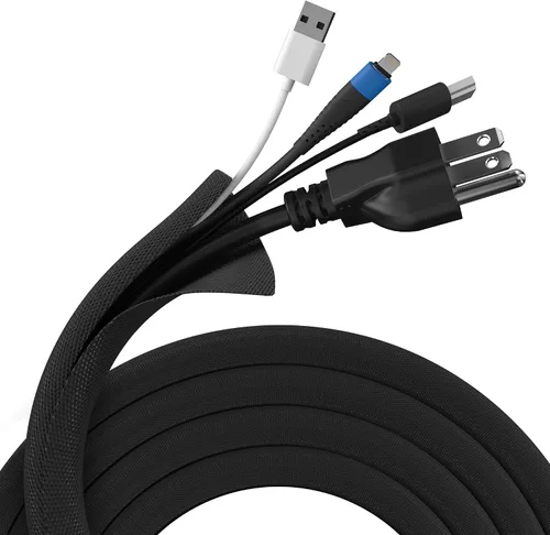 Vista 8 de Small Pet Select Heavy Duty Cord Cover, Cable Protector, Black, 10 ft Negro