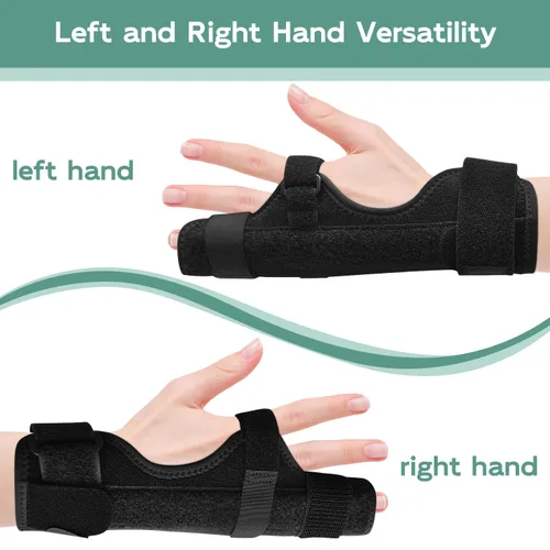Vista 5 de Férula de dedo de anillo Pinky, soporte de dedo para fracturas de boxeador para mano derecha e izquierda, metacarpiano pequeños dedos de gatillo