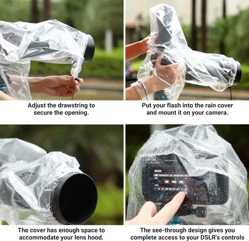 Vista 12 de JJC 2 tipos de cámaras réflex réflex para cámara réflex digital Canon Nikon Fujifilm Sony Olympus Panasonic Pentax Sigma con lente y flash PE