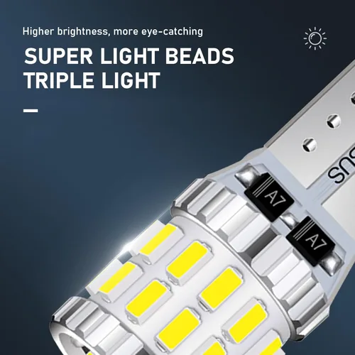 Vista 3 de gunhunt Paquete de 2 luces anchas para automóvil, bombillas LED de 3 W, luces de lectura de aluminio, luces de matrícula, luces de instrumento