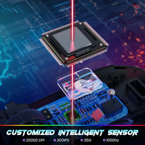 Vista 6 de RisoPhy Mouse inalámbrico para juegos con base de carga magnética RGB, mouse ligero de tres modos inalámbrico de hasta 20 KDPI 300 IPS 1000 Hz