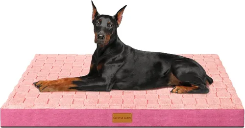 Vista 17 de Patas Lague Cama ortopédica para perro tamaño mediano 76cmX51cm, cama impermeable de espuma de celdilla de huevo suave y cálida para mascotas