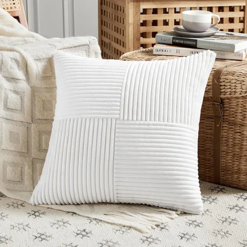 Vista 95 de Fancy Homi - Paquete de 2 fundas de almohada decorativas gris azul pequeño de 14 x 14 pulgadas para sofá, cama, sofá, rústico, estilo granja