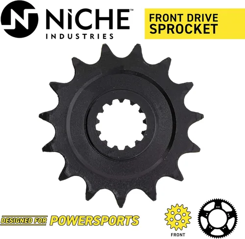 Vista 2 de NICHE Piñón de transmisión delantera de 520 pasos y 15 dientes para Kawasaki Z1000 Z900 Ninja Z900RS Versys 1000 2007-2019