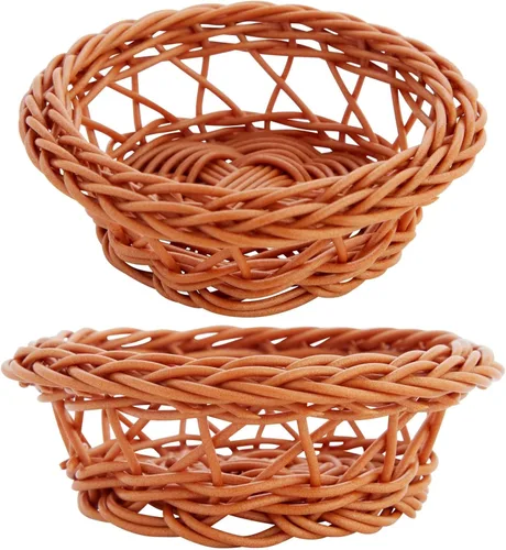 Vista 7 de Bright Creations Juego de mini cestas tejidas – 3.1 x 1.2 pulgadas, marrón rústico, paquete de 24 – Mini cestas tejidas a granel para recuerdos