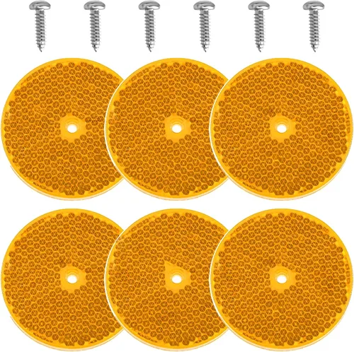 Vista 6 de smseace Paquete de 16 reflectores de seguridad rojos/blancos autoadhesivos para remolque, reflector de automóvil, reflectores para entrada