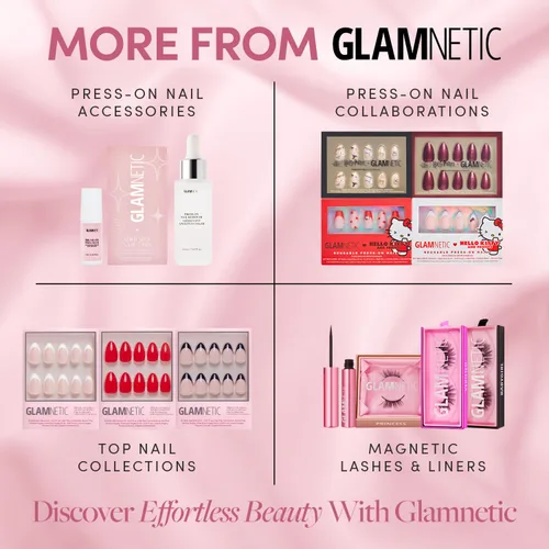 Vista 6 de Glamnetic Kit de pestañas magnéticas Paquete de pestañas verificadas + delineador de ojos magnético, dramático kit de pestañas largas, reutilizable