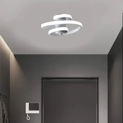 Vista 8 de Xuthusman Lámpara de techo moderna LED de acrílico para sala de estar, dormitorio, lámpara de montaje empotrado, elegante accesorio de pasillo de 19