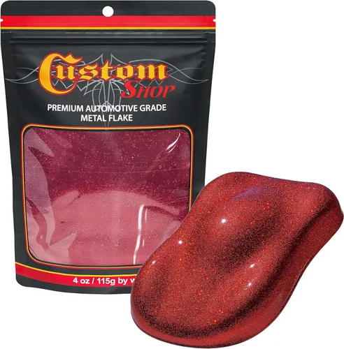 Vista 44 de Custom Shop - Plata a arco iris- 4 onzas de microescamas holográficas de metal de 0.004 pulgadas de tamaño de 100 micrones - Resistente a los rayos