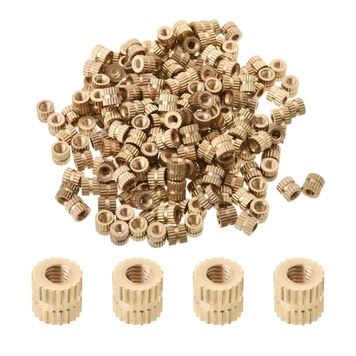 Vista 33 de Tuercas moleteadas de rosca hembra M2x3mm OD Tuercas de inserción roscadas de latón Tuercas de incrustación hidráulicas soldadas juntas Kit surtido