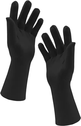 Chendvol Guantes de elastano elásticos de 9 pulgadas para hombre y mujer, para disfraz, banquete, boda, fiesta, guantes cortos