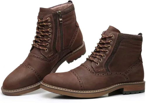 Vista 2 de Botas Chelsea para hombre, elegantes y cómodas, de cuero, con cremallera