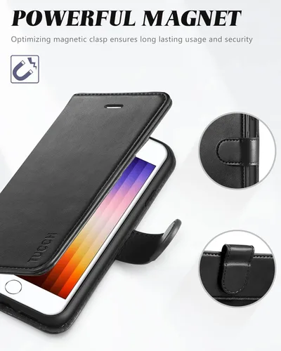 Vista 7 de TUCCH - Funda tipo cartera compatible con iPhone 8