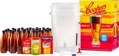 Coopers DIY Beer Home Brewing - Kit de fabricación de cerveza artesanal de 6 galones con fermentador de cerveza patentado, hidrómetro de cerveza,