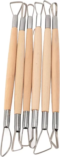 Vista 8 de Ymiko 6Pcs Double Ended Clay Modeling Tools for Pottery Sculpting and Craft Shaping, Loop & Rake Design Artisan Kit for DIY Ceramics Projects